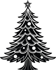 Christmas, Tree, Holiday, Winter, Festive, Decoration, Vector, Icon, Star