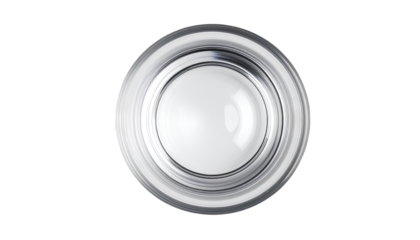 Top-Down View of Water in Glass  Minimalist Flat Lay, Transparent Background PNG