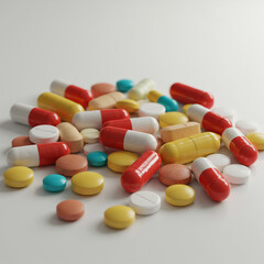 colored tablets and capsules