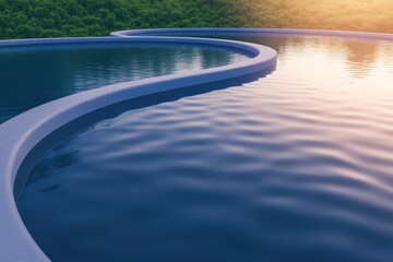 Modern sewage treatment facility enhances community sustainability on sunny day