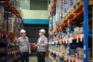 Team communication in logistics environment. Visual concept for business platforms, inventory...