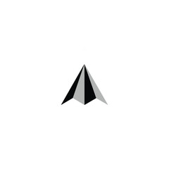 Fototapeta premium Letter A Crafted Aeroplan Monogram with white background. 