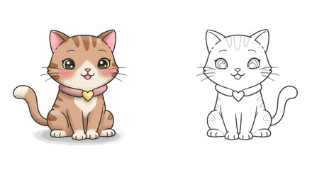 Fototapeta premium Cute Farm Cow Character Standing in a Simple Pose: Adorable Illustration