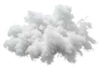 A large fluffy white cloud against a solid black background