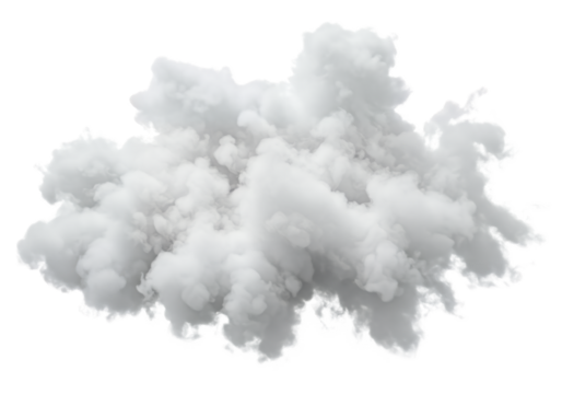 A large fluffy white cloud against a solid black background