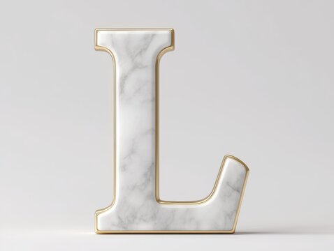 Luxurious capital L featuring marble texture and gold trim
- Powered by Adobe