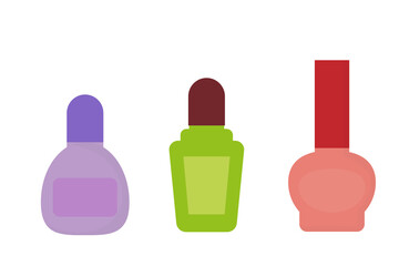 Fototapeta premium nail polish vector in various shapes and colors