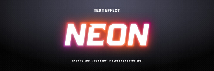 Glowing Neon Text Effect – Retro LED Light Style with Realistic Glow and Club Vibes