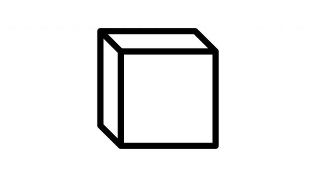 3d to 2d cube transformation animation