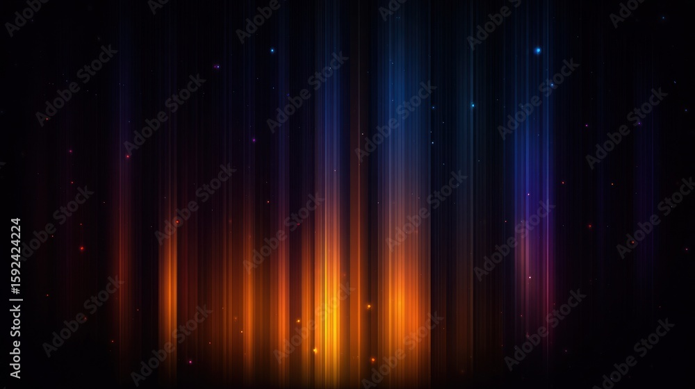 Poster abstract vertical lines of vibrant color with subtle sparkle