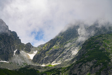 Scenic summer landscape of High Tatras Mountains in Slovakia, Europe	
