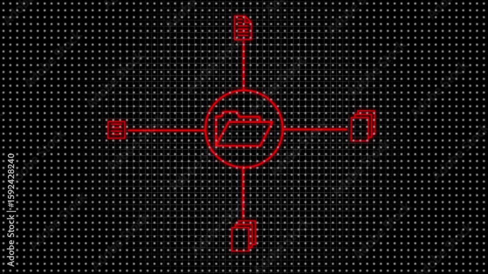 Poster document glyph style icon which can easily modify or edit, illustration of folder network server ico