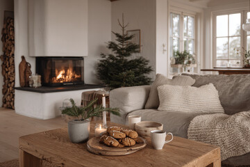 serene and minimalistic christmas celebration in usa blending scandinavian traditions and american charm