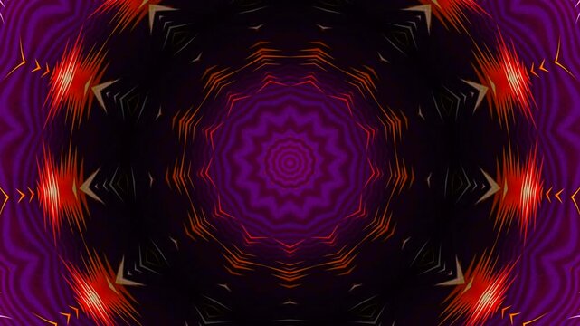 Dynamic colorful abstract lines dark background loop.