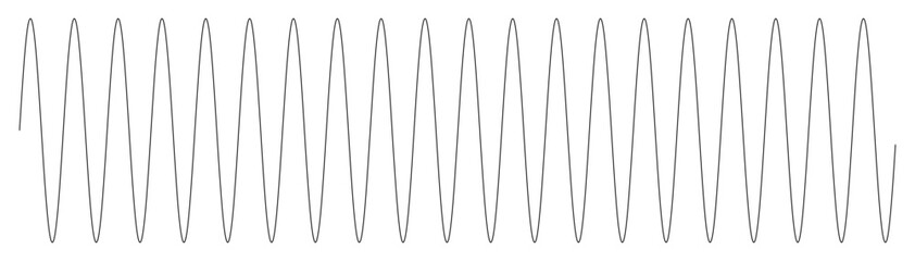 sine wave from paths in vector format - 20 periods, constructed as a curved line perfect for further processing as svg