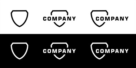 generic shield logo design, editable icon, generic icon for your company, emblem, shield
