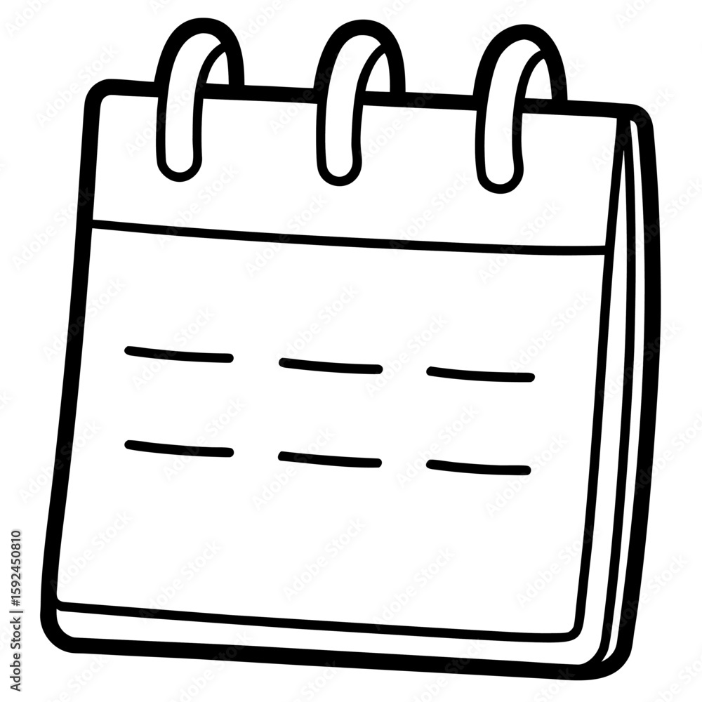 Poster minimalist calendar icon with a single continuous stroke for modern design