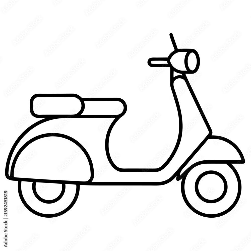 Poster minimalist pine tree illustration in a single continuous line style