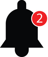 Notification symbol vector flat design with white background