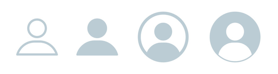 Default profile avatar icon. User account grey dp symbol for app, website, UI. Transparent PNG and vector illustration.