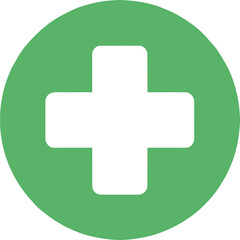 Obraz premium Green plus sign icon