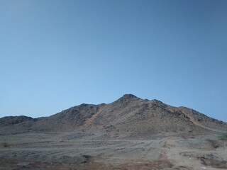 mountain landscape with blue sky