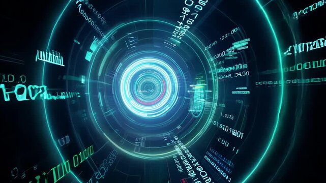 Big data and compute power concept with virtual servers in data center