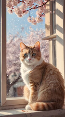 cat on a window sill