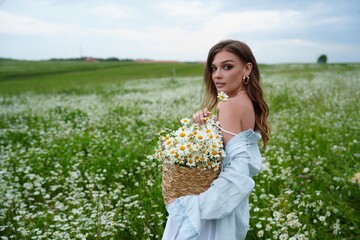 Woman alone with flowers,solitude gently observed in natural setting,solitude offers emotional connection,solitude felt in summer.Self-care promotions,reflective blog posts,therapeutic brochures