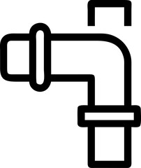 pipeline pictogram vector icon on white or transparent background. plumbing tools. Editable and Printable sticker.