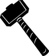 Black sledgehammer icon
