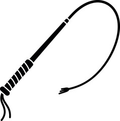 Black whip silhouette