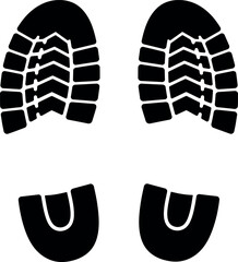 Black footprint icons