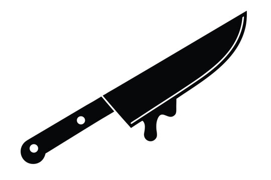 bloody knife vector icon