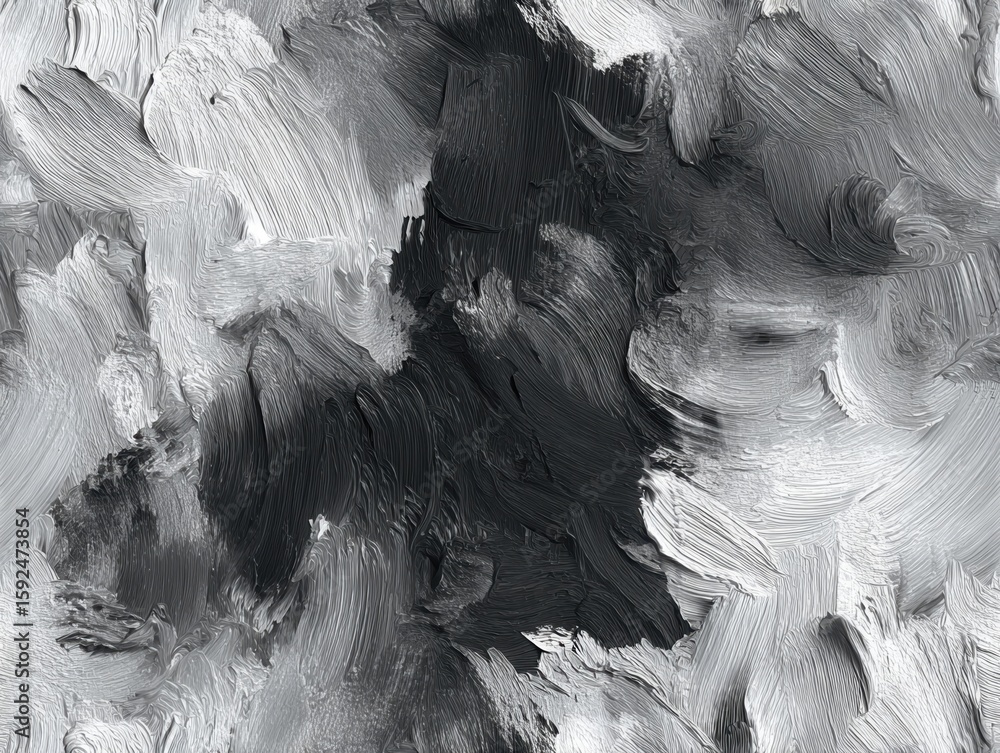 Poster monochrome strokes of a painted surface, depicting subtle gradations and dynamic textural impression