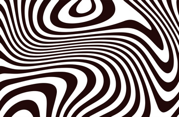 Abstract Psychedelic Wavy Line Pattern