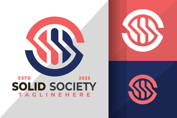 Letter Ss Circle Monogram Logo Icon Vector Design Illustration