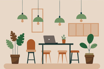 Fototapeta premium interior of a room with a plant