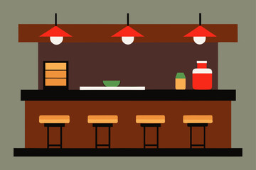 vector illustration of kitchen