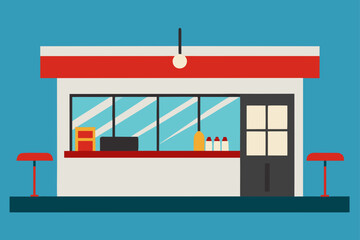 Obraz premium vector illustration of a modern building