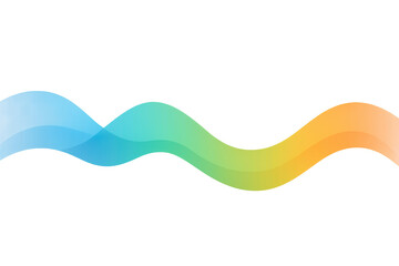 Smooth gradient wave undulating transparently, blending vibrant colors in dynamic, fluid motion