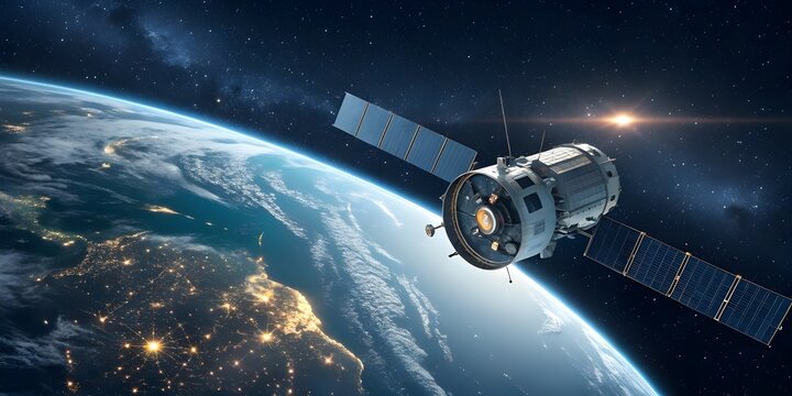 Satellite Capturing Earth from Orbit