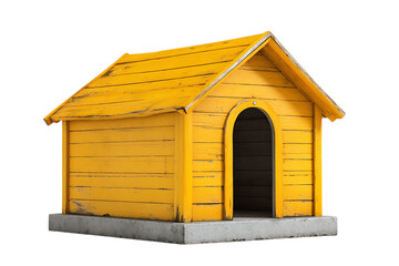 Charming yellow dog house