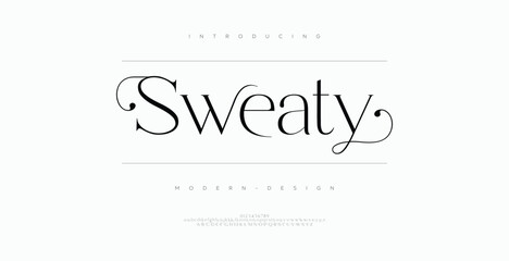 Sweaty Elegant alphabet letters font logo. Typography luxury classic lettering serif fonts decorative wedding vintage retro logos, design for fashion,beauty shop and brand . vector illustration
