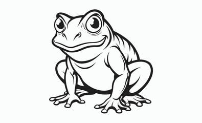  Toad silhouette vector, amphibian animal icon, frog family illustration, toad vector silhouette illustration 