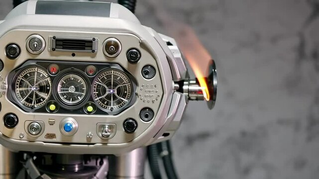 Close up jetpack controls exhaust flames don&rsquo;t add any people  High-quality horizontal HD video footage 