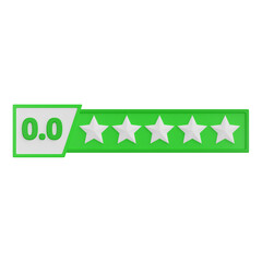 3D zero star rating icon for poor feedback