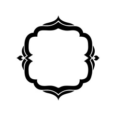 Decorative vintage certificate silhouette for elegant award design with transparent background  