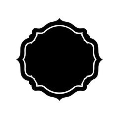 Vintage style certificate silhouette with decorative layout with transparent background  