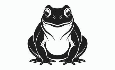  Toad silhouette vector, amphibian animal icon, frog family illustration, toad vector silhouette illustration 